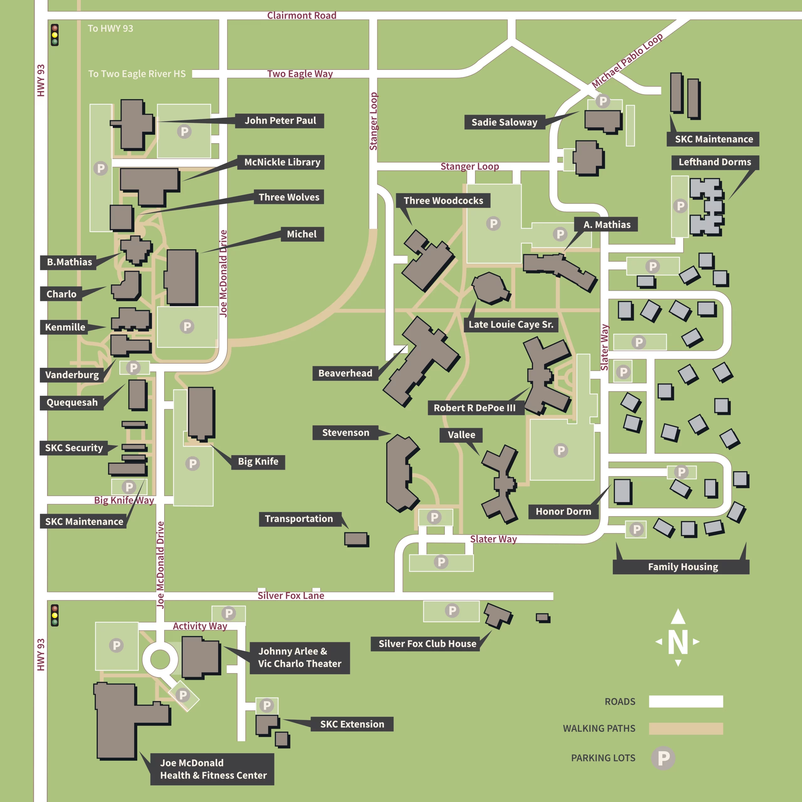 Map of the SKC Campus